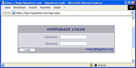 Login window